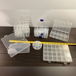 Craft Beads, 11 SMALL CRAFT BEAD CASES, Jewelry Supplies, loose bulk beads